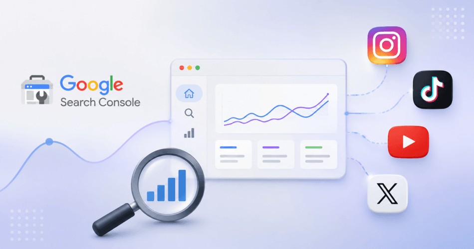 Como acompanhar o desempenho do seu Instagram, TikTok e YouTube direto no Google Search Console