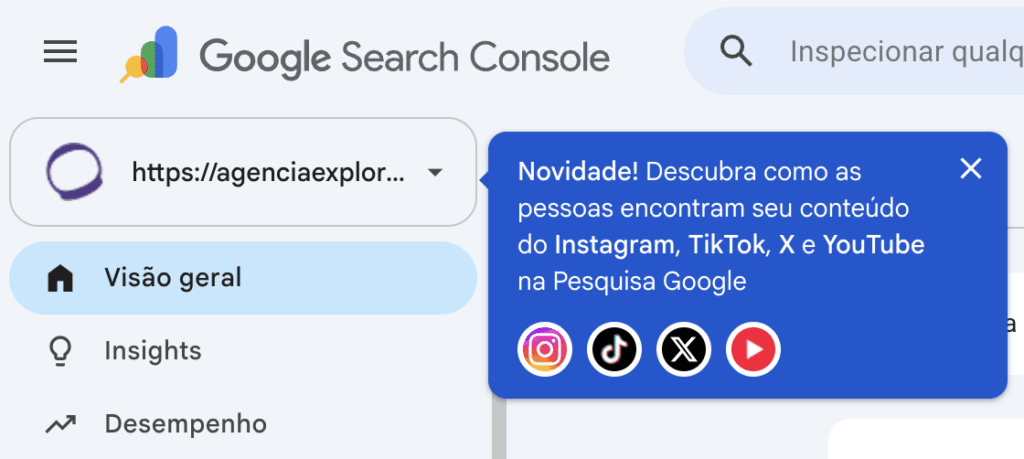 Como acompanhar o desempenho do seu Instagram, TikTok e YouTube direto no Google Search Console